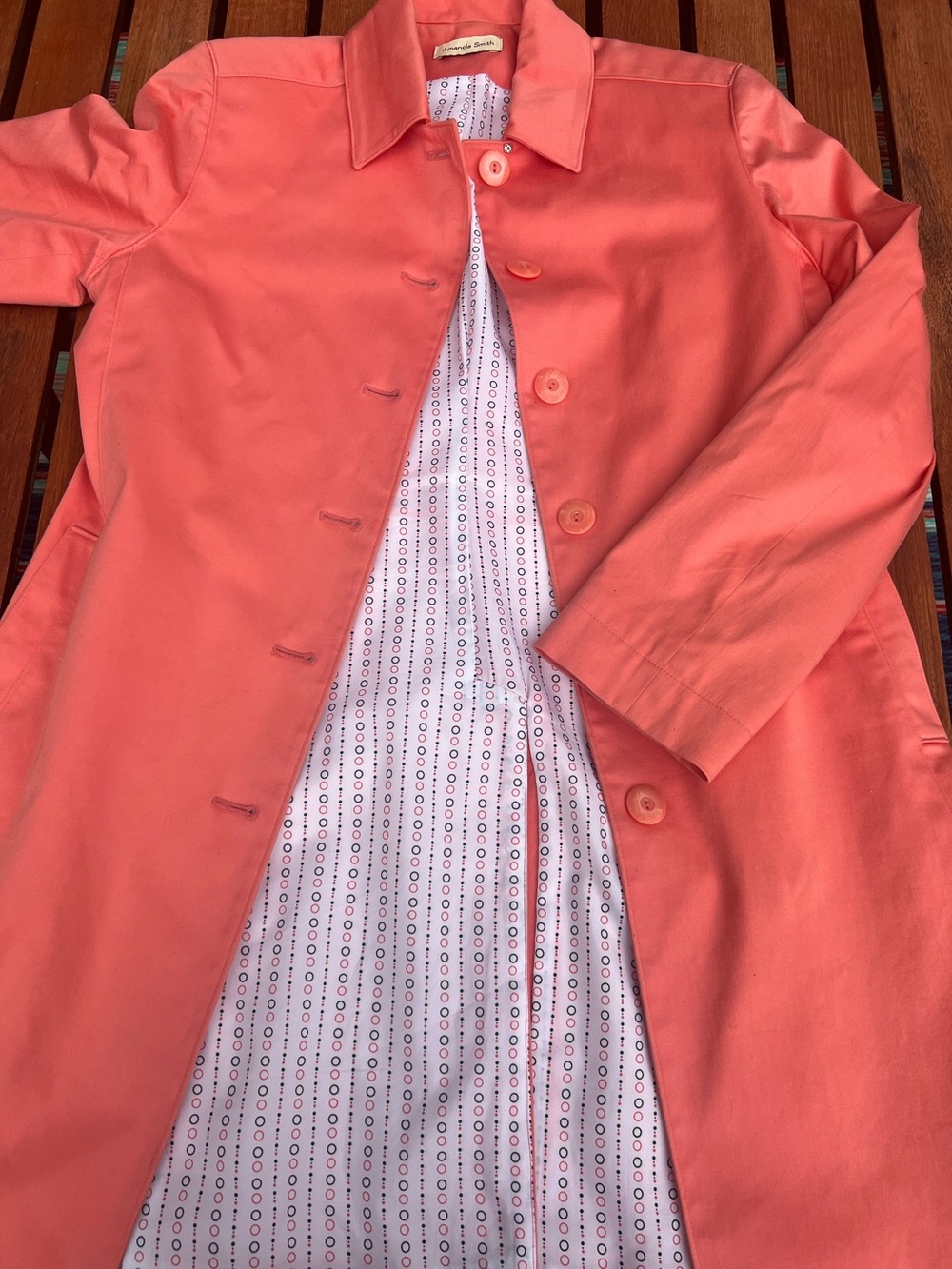 Kids Coral Button-Front Coat